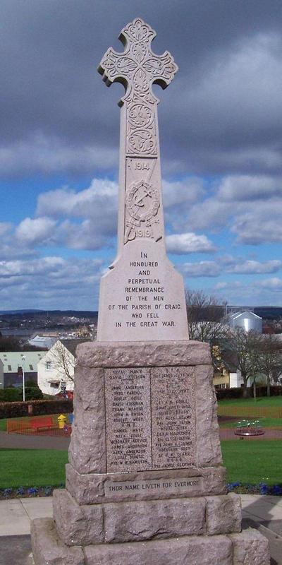 View of Ferryden WW1 memorial