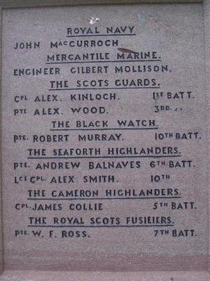 War memorial side three
