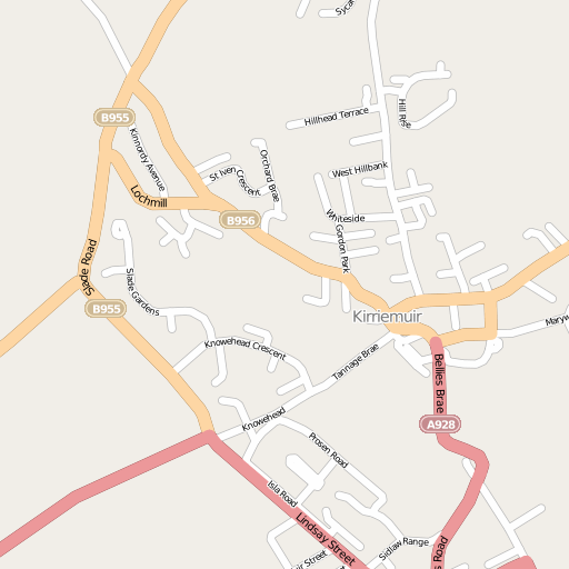 map of Kirriemuir