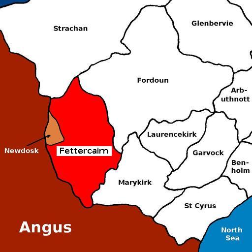 map of Fettercairn